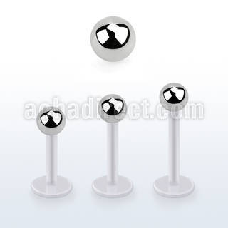 albb4 bio  flex labret, 16g (1.2mm) with a 4mm steel ball