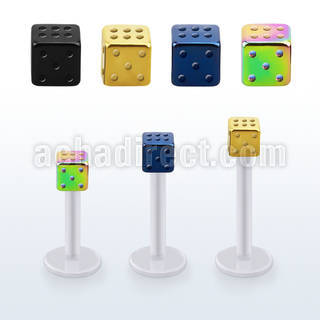 albtd4 bio  flex labret w 4mm pvd plated steel dice
