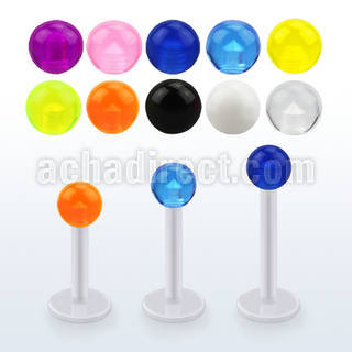 albuvb4 bio  flex labret w 4mm acrylic uv ball