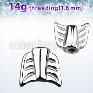 aw14 high polished 316l steel for industrial nipple barbell