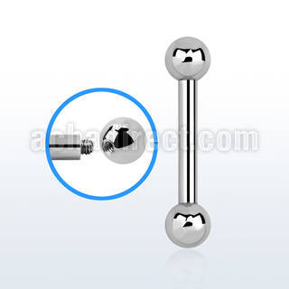 bb10x steel big gauge tongue barbell thickness 10g 6mm balls