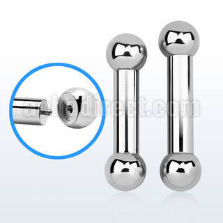 bb4x steel big gauge tongue barbell thickness 4g 8mm balls