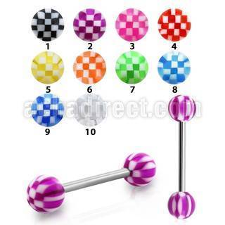 bbchk barbell lengua acero quirurgico bolas acrilicas cuadros 6mm 16mm distribuidor mayorista