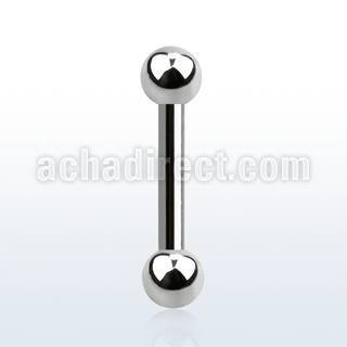 bbeb25 316l steel eyebrow or helix barbell with 2 5mm ball