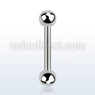 bbeb 316l steel eyebrow barbell with two 3mm balls