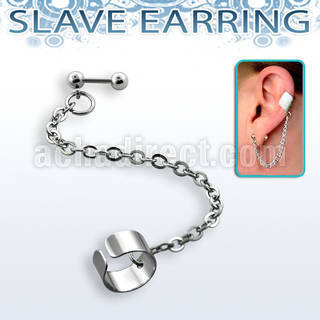 bber26 316l steel barbell with ball connected to helix clip