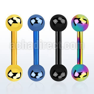 bbetb4 anodized surgical steel eyebrow barbell w 4mm balls