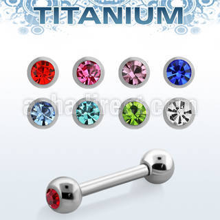 bbfc titanium g5 tongue barbell w 5mm jewel ball 5mm ball