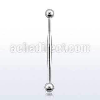 bbindb 316l steel industrial barbell with a 5mm ball