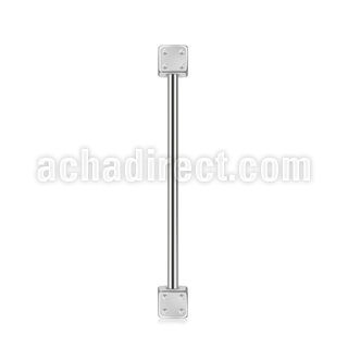 bbindsdi 316l steel industrial barbell with two 5mm dices