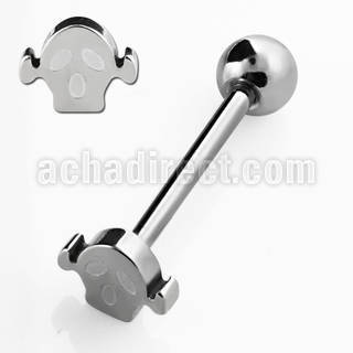 bbsks barbell lengua acero quirurgico calavera bola 6mm 16mm al por mayor