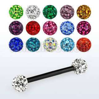bbt2fm anodized 316l steel nipple barbell w ferido w resin