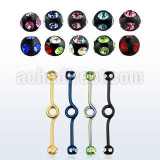bbtck anodized 316l steel industrial loop barbell w 5mm ball
