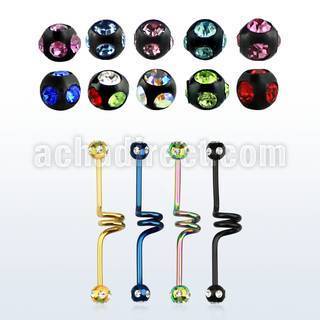 bbtcl anodized steel industrial twister barbell w 5mm ball