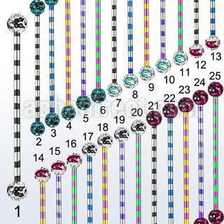 bbtrfr5c pvd 316l steel industrial barbell w 5mm ferido balls
