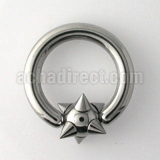 bcc 316l steel closure ring in thickness with spiked ball