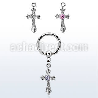 bcrgz379 316l steel bcr 1.6mm w a vintage style cross
