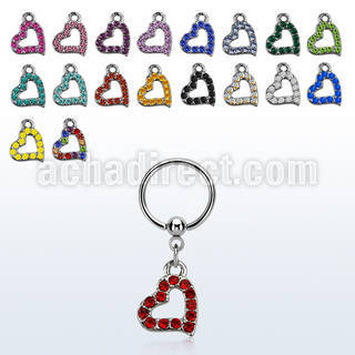 bcrs542 steel bcr 1.2mm w a crystal studded heart shaped design