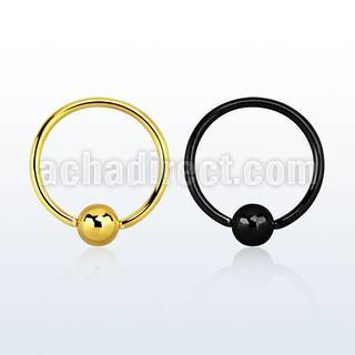bcrt20 0 8mm pvd 316l steel ball closure ring with 3mm ball