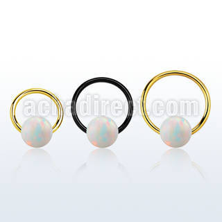 bcrt20o6 aro bola presion acero 316l pvd bola 6mm opalo sintetico mayorista