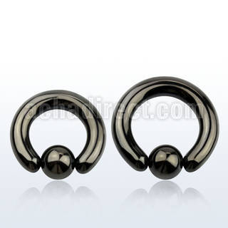 bcrt2 black pvd 316l steel ball closure ring w 10mm ball