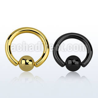 bcrt8 3mm pvd 316l steel ball closure ring with an 8mm ball
