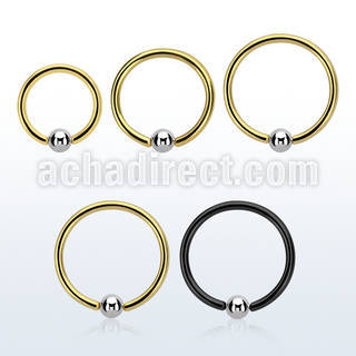 bcrteb3 anodized steel bcr, 16g w a 3mm plain steel ball