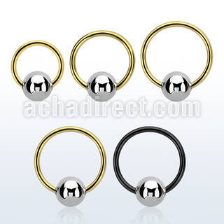 bcrteb6 anodized steel bcr, 16g w a 6mm plain steel ball