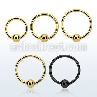 bcrteg pvd 316l steel ball closure ring with 4mm ball