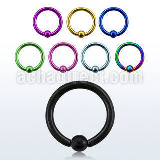 bcrtes premium pvd 316l steel ball closure ring w 2 5mm ball