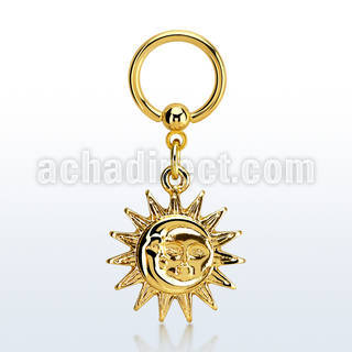 bcrtg726 gold pvd plated steel bcr 1.6mm w plain sun