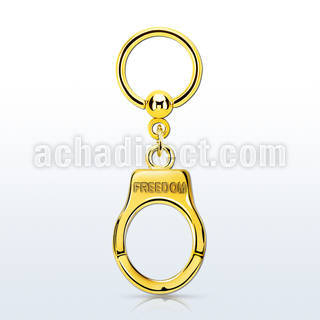 bcrtg765 anodized steel ball closure ring 1.6mm dangling handcuff
