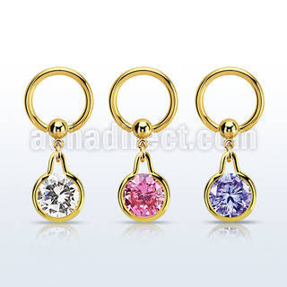 bcrtgz5 gold plated steel ball closure ring w round cz 