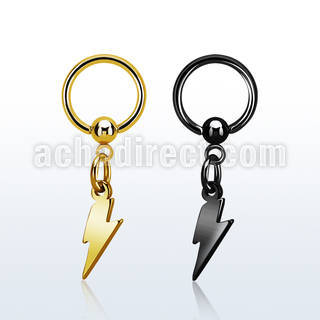 bcrtslit anodized steel ball closure ring 1.2mm w lightning sign