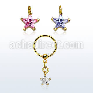 bcrtsz3 aro bola presion acero 316l pvd dorado zirconia estrella venta