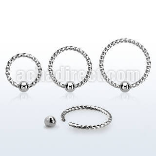 bcw18s steel ball closure ring in a twisted wire design