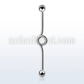 bdb14 316l steel industrial loop barbell with a 5mm ball