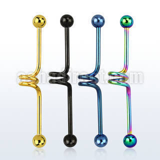 bdct14 anodized steel industrial twister barbell w 5mm ball