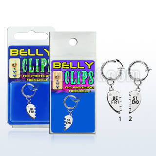 blcp686 fake belly clip w a best friends dangling 