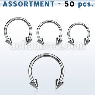 blk110 bulk of 316l steel circular barbells with 5mm cones