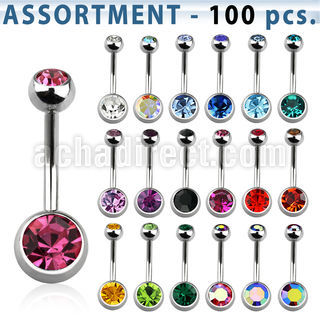 blk20a double jewel belly banana with 5 8mm bezel jewel ball