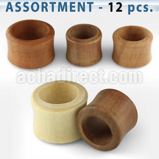 blk215 double flared teak crocodile 14 18mm wood flesh tunnel