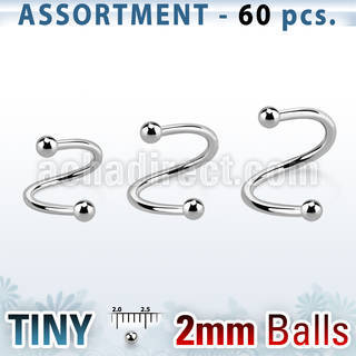 blk219c bulk of 1 0mm 316l steel spiral with 2mm balls