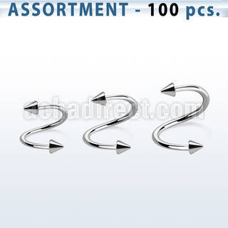 blk220b bulk of 1 2mm 316l steel spiral with 2 5mm cones