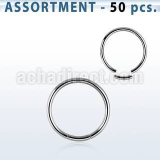 blk221c bulk of 50 pcs of 1 6mm surgical steel segment ring