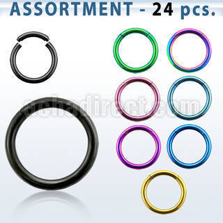 blk222b premium pvd plated 316l segment ring 16g 1 2mm