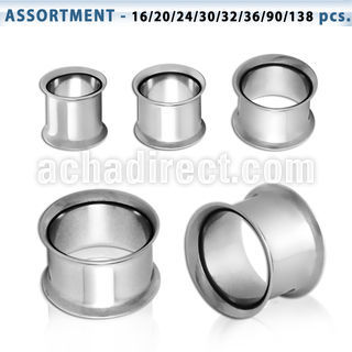 blk248 high polished 316l steel double flared flesh tunnel