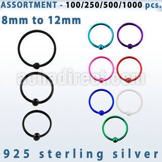 blk294 surtido por mayor aros nariz plata aros nariz plata 925 colores bola 0 6mm distribuidor