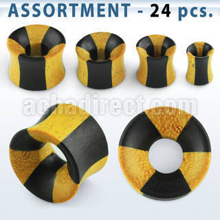blk311 organic double flared tunnel with warning sign pattern