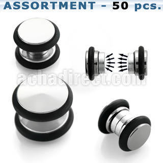 blk410 high polished magnetic 316l fake plug with o ring